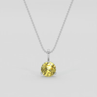 1.39 Ct. Yellow Sapphire Pendant, Platinum 950 1