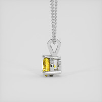 1.14 Ct. Yellow Sapphire Pendant, Platinum 950 3