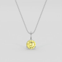 1.21 Ct. Yellow Sapphire Pendant, Platinum 950 1