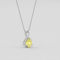 1.21 Ct. Yellow Sapphire Pendant, Platinum 950 2