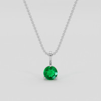 0.34 Ct. Emerald Pendant, Silver 1