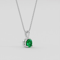 0.34 Ct. Emerald Pendant, Silver 2