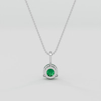 1.27 Ct. Emerald Pendant, Silver 4
