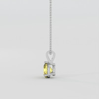 1.39 Ct. Yellow Sapphire Pendant, 10K White Gold 3