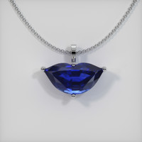 2.51 Ct. Blue Sapphire Pendant, 14K White Gold 1