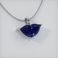 2.51 Ct. Blue Sapphire Pendant, 14K White Gold 2