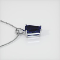 3.43 Ct. Blue Sapphire Pendant, 14K White Gold 3