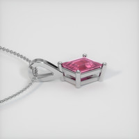 0.42 Ct. Pink Sapphire Pendant, 14K White Gold 3