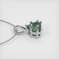 1.20 Ct. Green Sapphire Pendant, 14K White Gold 3