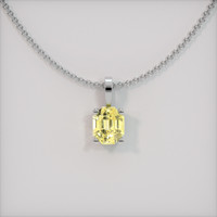 0.61 Ct. Yellow Sapphire Pendant, 14K White Gold 1