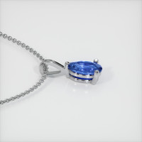 0.59 Ct. Blue Sapphire Pendant, 18K White Gold 3