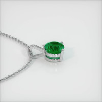 0.67 Ct. Emerald  Pendant - 18K White Gold