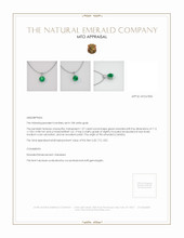 Emerald Pendant 1.37 Ct. 18K White Gold Appraisal