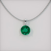 3.36 Ct. Emerald Pendant, 18K White Gold 1
