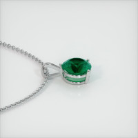 3.36 Ct. Emerald  Pendant - 18K White Gold