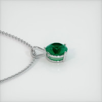 3.36 Ct. Emerald Pendant, 18K White Gold 3