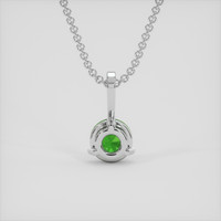 0.57 Ct. Green Demantoid Garnet Pendant, 18K White Gold 4