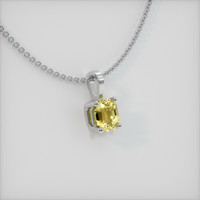 0.61 Ct. Yellow Sapphire Pendant, 18K White Gold 2