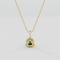 1.14 Ct. Green (Lime Green) Peridot Pendant, 10K Yellow Gold 4