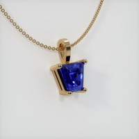 2.06 Ct. Blue Sapphire Pendant, 14K Yellow Gold 2