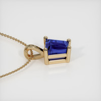 2.06 Ct. Blue Sapphire Pendant, 14K Yellow Gold 3