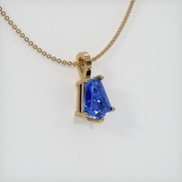 2.54 Ct. Blue Sapphire Pendant, 14K Yellow Gold 2