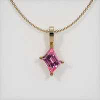 0.42 Ct. Pink Sapphire Pendant, 14K Yellow Gold 1
