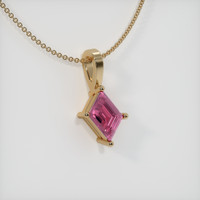 0.42 Ct. Pink Sapphire Pendant, 14K Yellow Gold 2