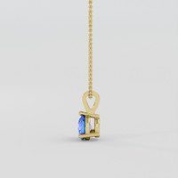 1.01 Ct. Blue Sapphire Pendant, 14K Yellow Gold 3