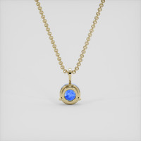 2.27 Ct. Blue Sapphire Pendant, 14K Yellow Gold 4