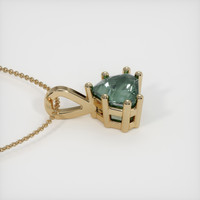 1.20 Ct. Green Sapphire Pendant, 14K Yellow Gold 3