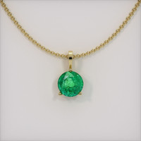 1.37 Ct. Emerald  Pendant - 18K Yellow Gold
