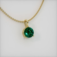 1.45 Ct. Emerald Pendant, 18K Yellow Gold 2