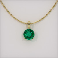 3.36 Ct. Emerald Pendant, 18K Yellow Gold 1