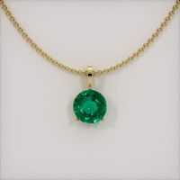 3.36 Ct. Emerald Pendant, 18K Yellow Gold 1