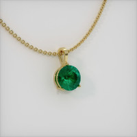 3.36 Ct. Emerald Pendant, 18K Yellow Gold 2