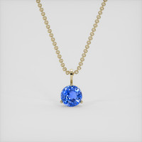 2.27 Ct. Blue Sapphire Pendant, 18K Yellow Gold 1