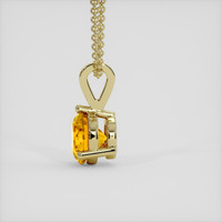 1.00 Ct. Yellowish Orange Sapphire Pendant, 18K Yellow Gold 3
