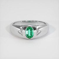 0.45 Ct. Emerald Ring, Platinum 950 1