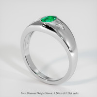 0.45 Ct. Emerald Ring, Platinum 950 2