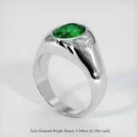 2.91 Ct. Emerald   Ring, Platinum 950 2