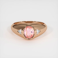 1.09 Ct. Padparadscha Sapphire Ring, 14K Rose Gold 1