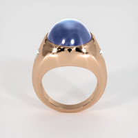 28.00 Ct. Blue Sapphire Ring, 14K Rose Gold 3