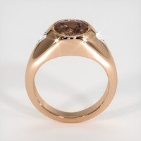 3.15 Ct. Pinkish Brown Sapphire Ring, 14K Rose Gold 3