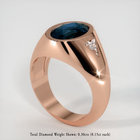 3.05 Ct. Sapphire Ring, 18K Rose Gold 2