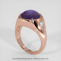 9.21 Ct. Purple Sapphire Ring, 18K Rose Gold 2