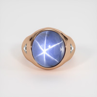 28.00 Ct. Blue Sapphire Ring, 18K Rose Gold 1