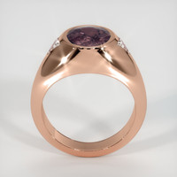 3.15 Ct. Pinkish Brown Sapphire Ring, 18K Rose Gold 3