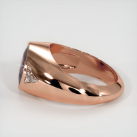 3.15 Ct. Pinkish Brown Sapphire Ring, 18K Rose Gold 4