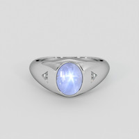 4.74 Ct. Blue Sapphire Ring, Silver 1